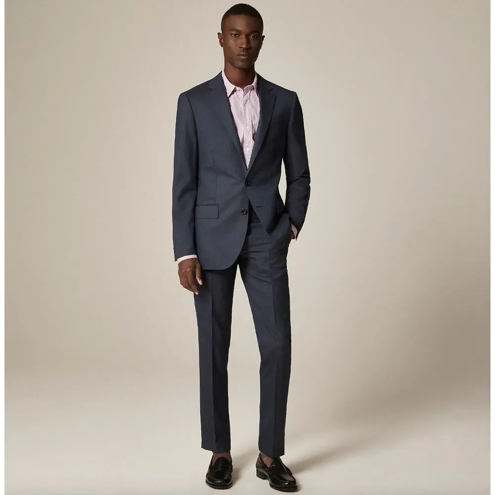 J.Crew Ludlow Slim Fit Suit Jacket Italian Loro Piana Wool Deep Pacific 39R NWT